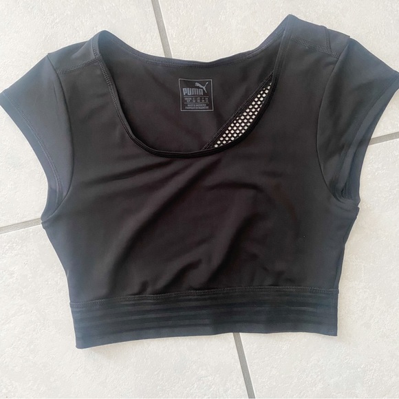 Puma Explosive Black Crop Workout Tee - Picture 4 of 6
